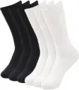 Garun Socks® Premium Cotton Solid Socks – Black & White Formal Office Wear Combo (Pack of 6)