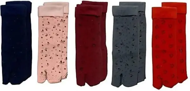 Garun Socks® Women’s Woolen Ankle-Length Winter Socks – Soft & Warm Combo (Pack of 5)