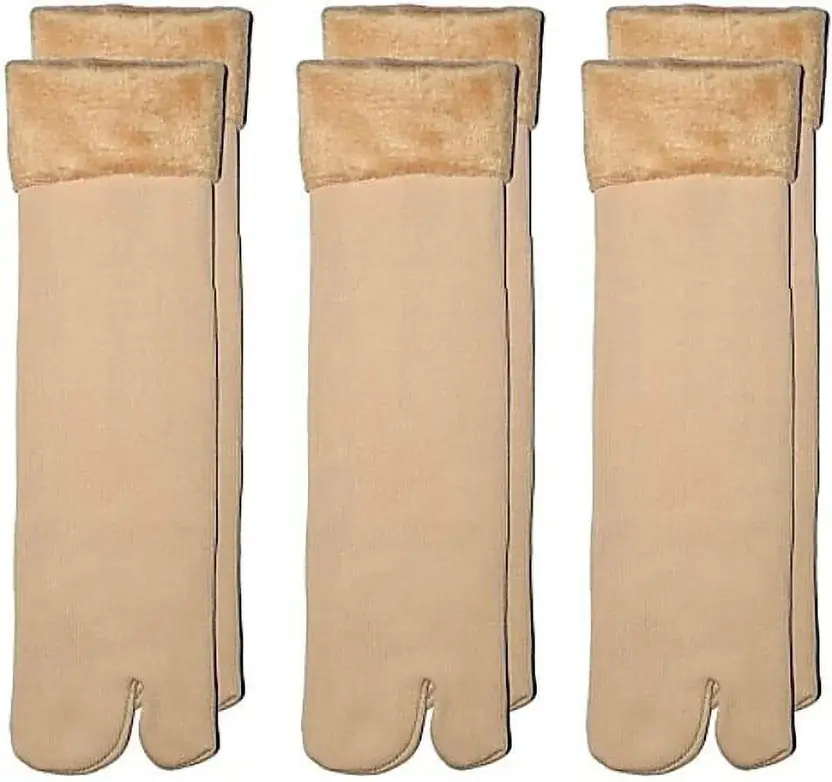Garun Socks® Woollen Ankle-Length Split-Toe Winter Socks – Thermal Lined for Women (Pack of 3)