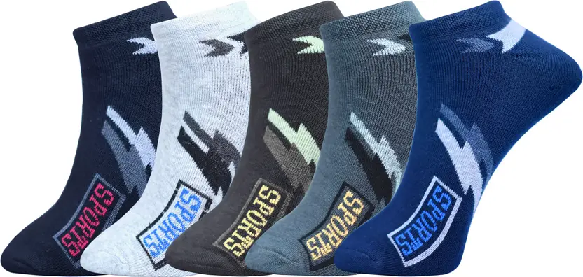 Garun Socks® Men’s Low-Cut Towel Sports Socks (Pack of 5)