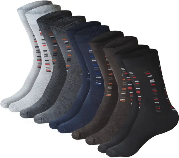 Men Printed Mid-Calf/Crew (Pack of 5)