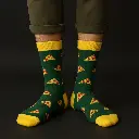 Garun Socks® Premium Pizza Print Socks — GenZ Designer Edition (Crew Length)