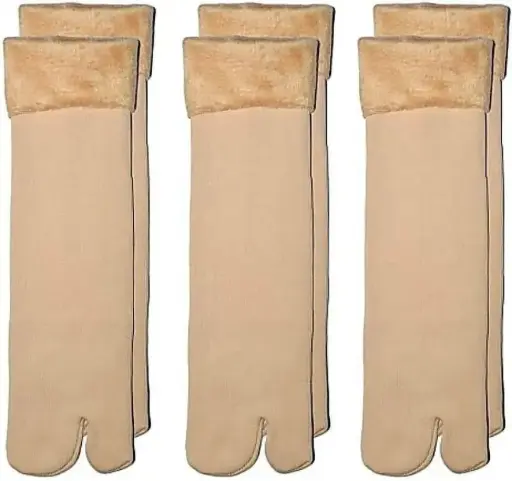 [PROD-00017] Garun Socks® Woollen Ankle-Length Split-Toe Winter Socks – Thermal Lined for Women (Pack of 3)